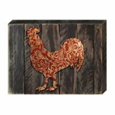 CLEAN CHOICE Rooster Farmhouse Art on Board Wall Decor CL2970361